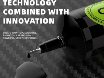 LUOWEI กาว 50มล. ผสมคาร์บอนไฟเบอร์เพิ่มความเหนียว