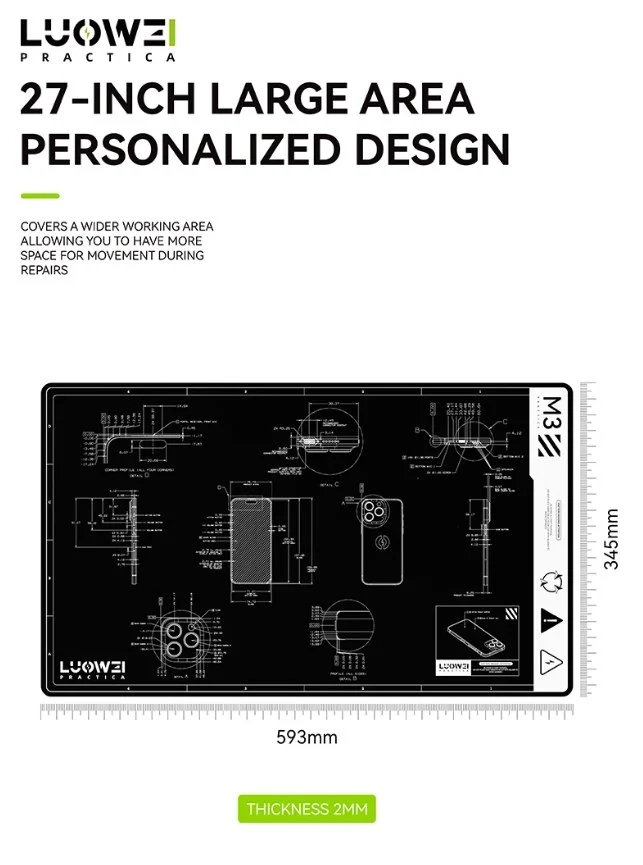 LUOWEI LW-M3 (4) LUOWEI LW-M3 แผ่นรองซ่อมทนความร้อน