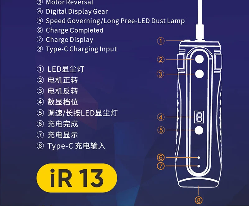 MECHANIC IR13 (7) MECHANIC IR13 เครื่องมือขจัดกาวไร้สาย