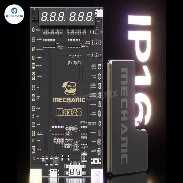 MECHANIC-MAX28 (2) MECHANIC MAX28 บอร์ดเปิดใช้งานแบตเตอรี่สำหรับ iPhone 8-16 Pro Max และ Android