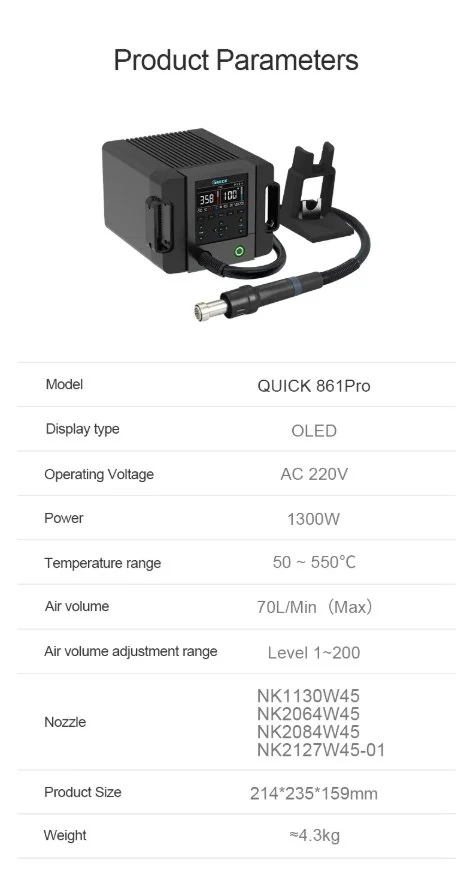 QUICK-861PRO (4) เครื่องเป่าลมร้อน QUICK-861PRO