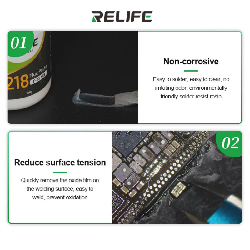 RELIFE F-23 100g ฟลักซ์ ช่วยบัดกรีและวางบอร์ด/ไอซี
