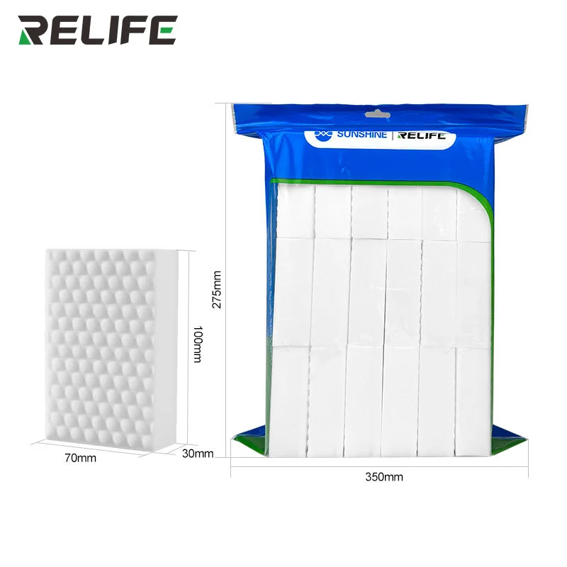 RELIFE-RL-080-PRO ชุดฟองน้ำทำความสะอาดนาโนความหนาแน่นสูง (18 ชิ้น)