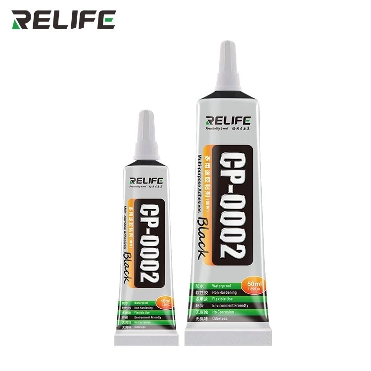 RELIFE กาว CP-0001 สีดำ CP-0002ใส ยืดหยุ่นสูง กาวเหลวสำหรับกรอบโทรศัพท์ หน้าจอ/ฝาหลัง