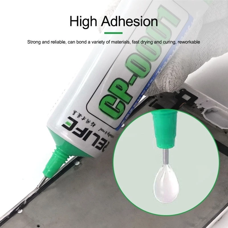 RELIFE กาว CP-0001 สีดำ CP-0002ใส ยืดหยุ่นสูง กาวเหลวสำหรับกรอบโทรศัพท์ หน้าจอ/ฝาหลัง