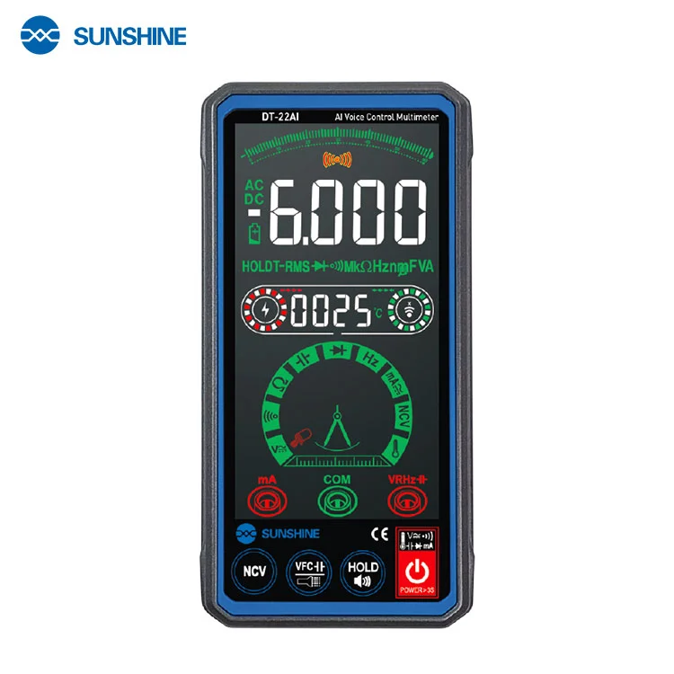 SUNSHINE DT-22AI  มัลติมิเตอร์ดิจิตอล สั่งงานด้วยเสียง