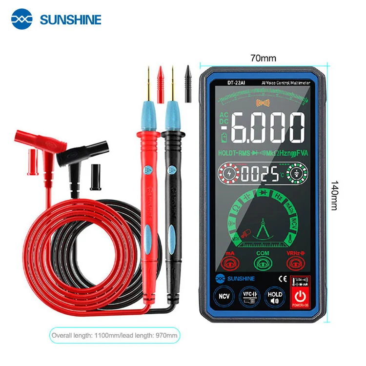 SUNSHINE DT-22AI  มัลติมิเตอร์ดิจิตอล สั่งงานด้วยเสียง