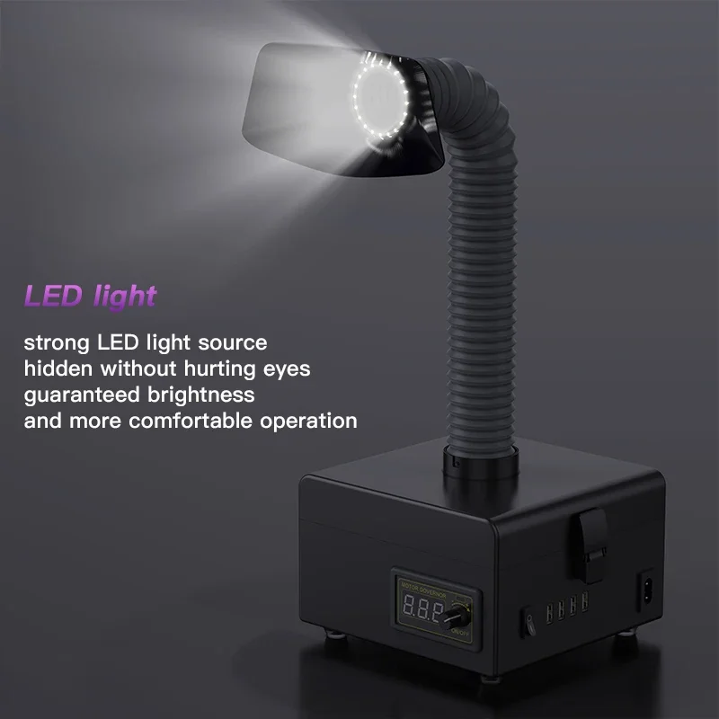 WYLIE WL-802S (2) WYLIE WL-802S เครื่องดูดควันแบบใหม่ เครื่องดูดควันแบบตั้งโต๊ะสำหรับเชื่อมซ่อมโทรศัพท์ดูดซับควัน