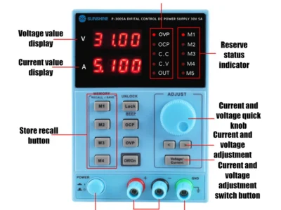 SUNSHINE-P-3005A (6) SUNSHINE P2 PRO แหล่งจ่ายไฟ DC 30V 5A